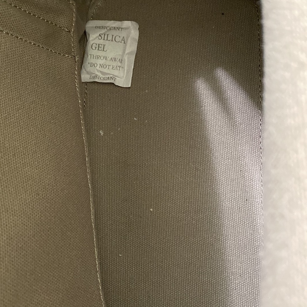 URI Minkoff Deep Tan Men’s Canvas and Leather Backpack - Picture 7 of 12